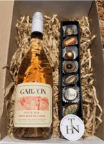 Pack Dia del Padre Bombones y Vino Pinot Rosé de Corte Garzón
