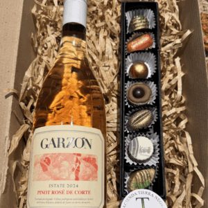 Pack Dia del Padre Bombones y Vino Pinot Rosé de Corte Garzón