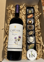 Pack Dia del Padre Bombones y Vino Los Cardos Malbec Bodega Doña Paula